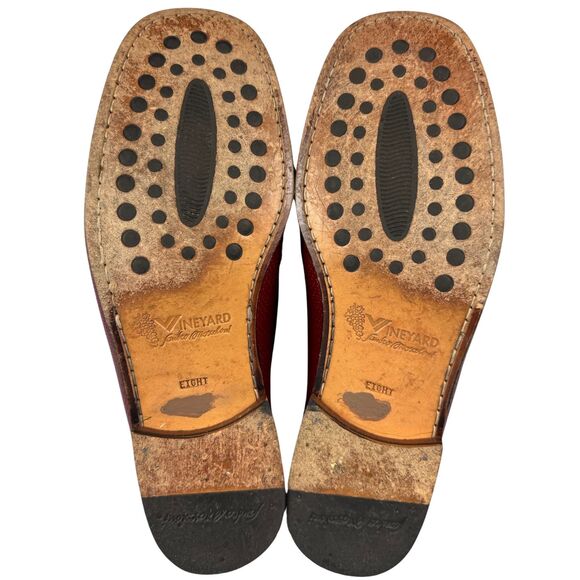 Vineyard Sandro Moscoloni Loafer‎ Mens Murray Red Leather Slip On Career Sz 8